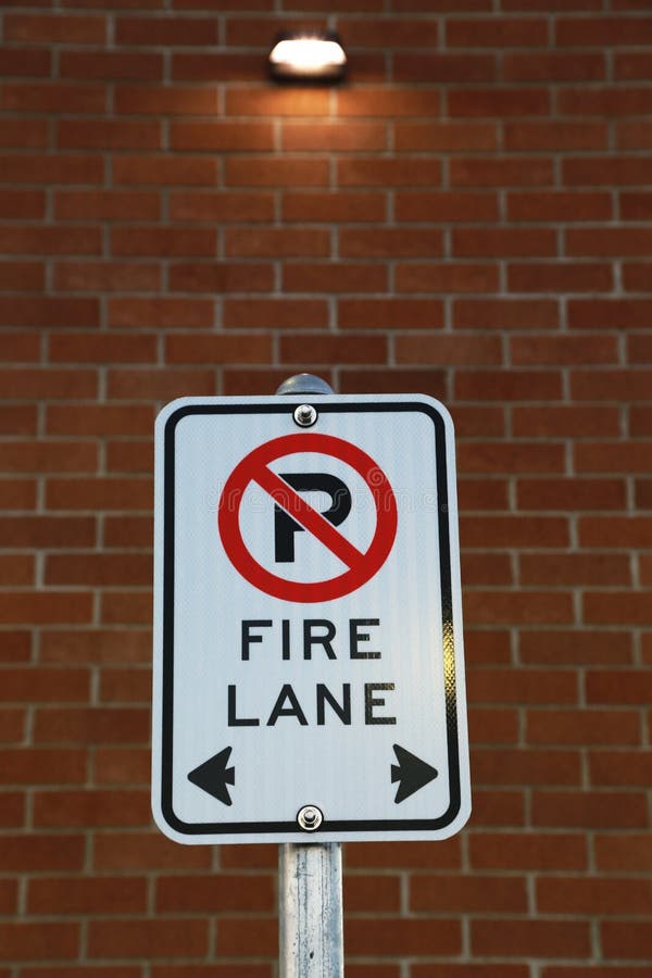 No parking fire lane stock photo