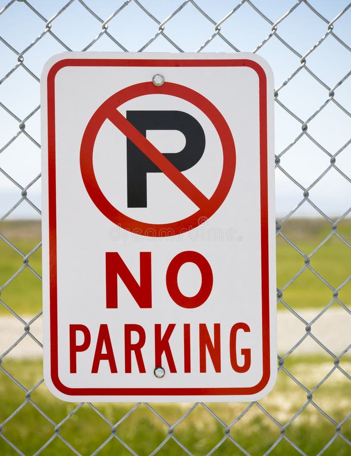 No Parking sign outside park