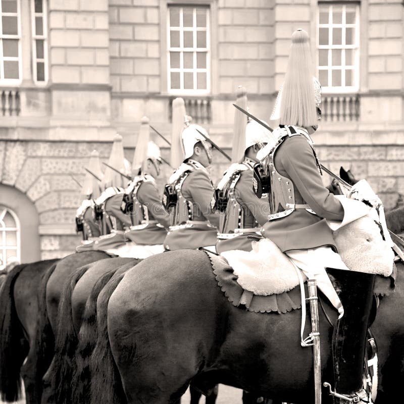 Fundo Rainhas Cavalo E Cavalaria Em Londres Inglaterra Cidade