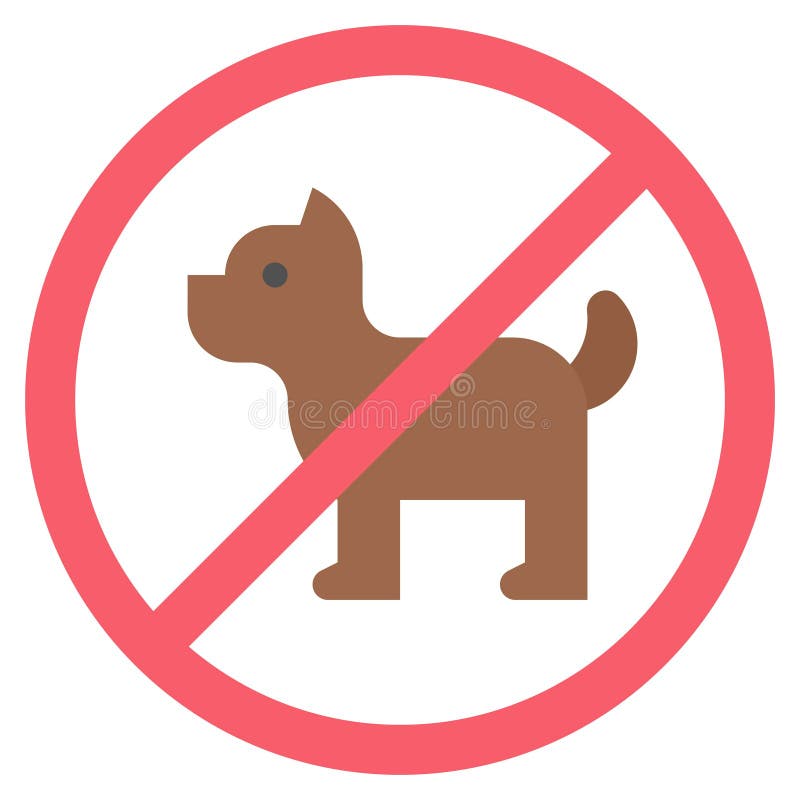 No Pet Allowed Sign Icon, Supermarket and Shopping Mall Related Vector ...