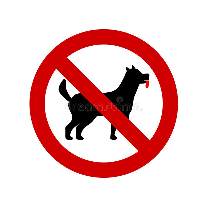 No Pets Allowed Vector Sign Stock Vector - Illustration of animal, road
