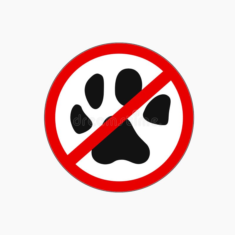 No Pets Icon Allowed Vector Sign Stock Vector - Illustration of taking