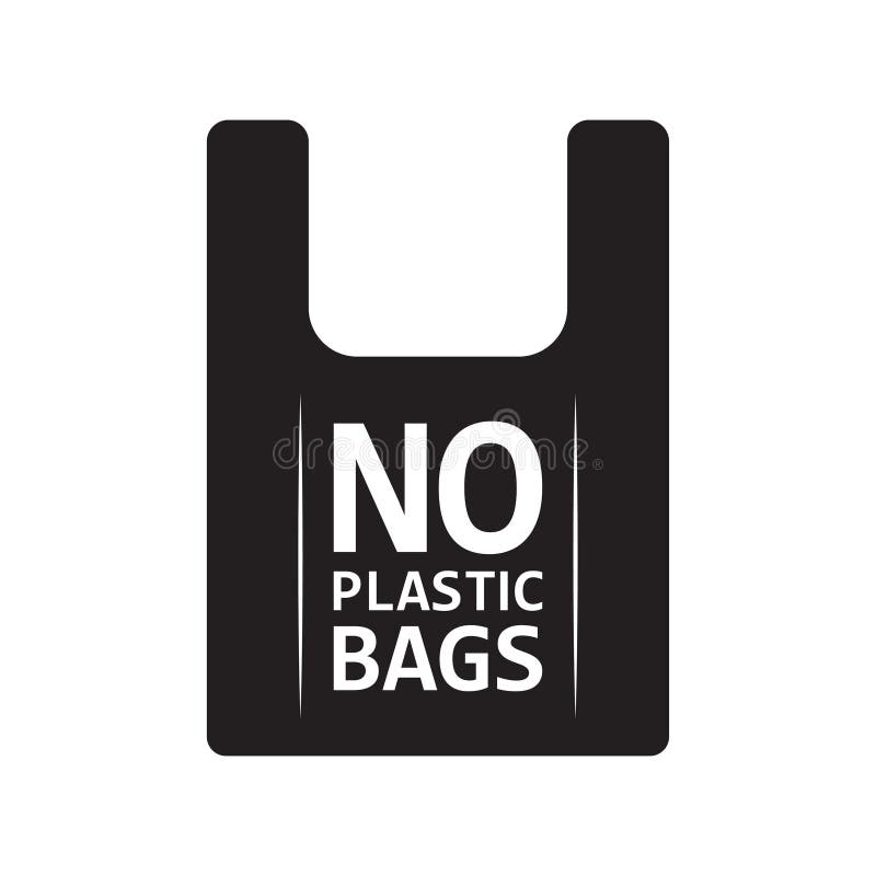 No Plastic Bag Icon. Say No To Plastic Bag Stock Vector - Illustration ...