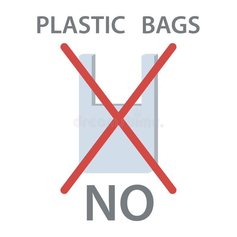 No plastic bag stock vector. Illustration of forbidden - 115591440