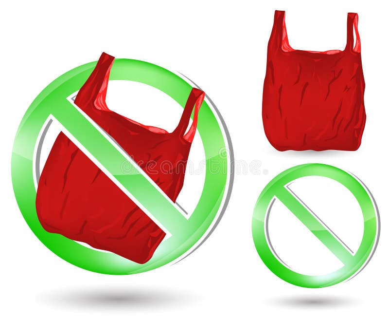 No plastic bag sign stock vector. Illustration of global - 20852311