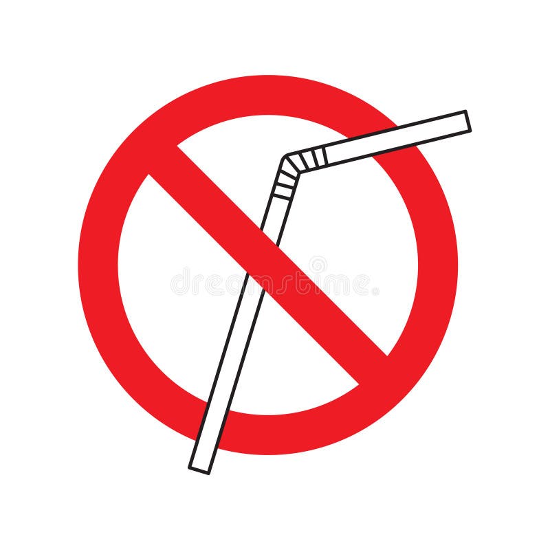 No plastic straw icon stock vector. Illustration of cellophane 148136806