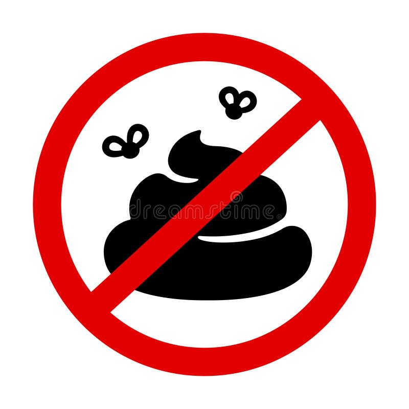 No poop prohibition sign stock illustration No poop prohibition sign stock illustration
