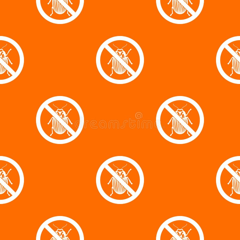 No potato beetle sign pattern seamless vector illustration No potato beetle sign pattern seamless vector illustration