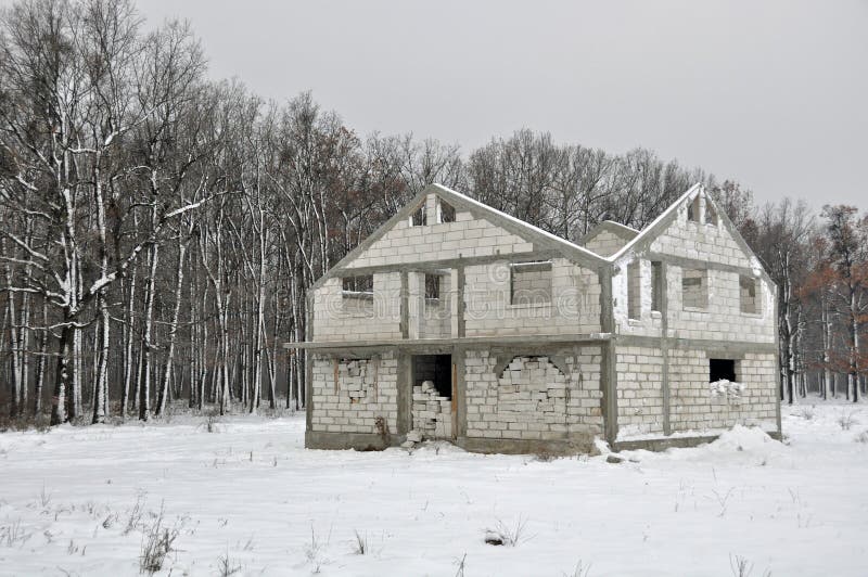 No roof stock photo. Image of home, property, clouds 23136316
