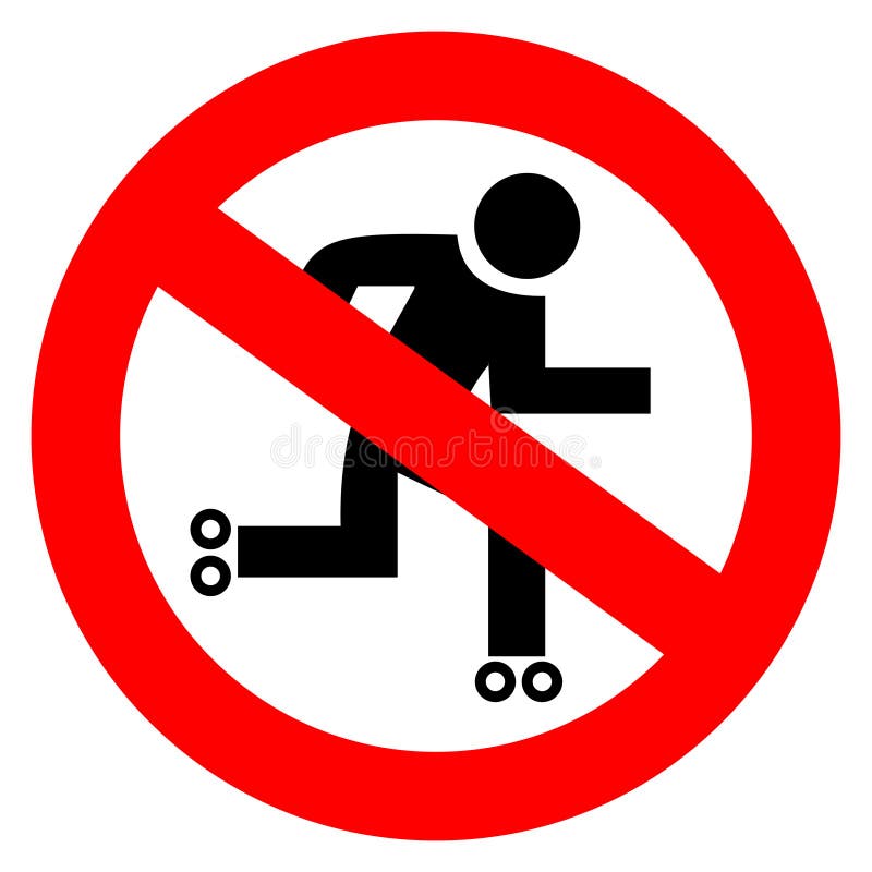 No skater sign royalty free illustration