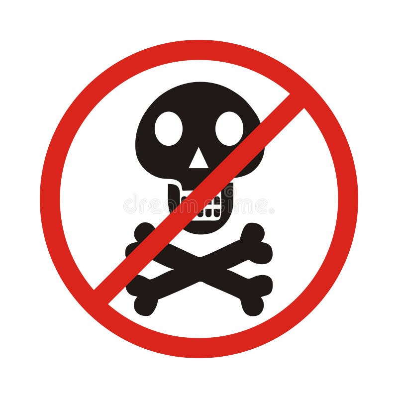 No Skull And Bones Sign On White Background Stock Illustration ...