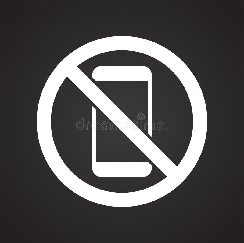 No Smartphone Allowed Sign On Black Background For Graphic And Web Design Modern Simple Vector Sign Internet Concept Trendy Stock Vector Illustration Of Celular Icon