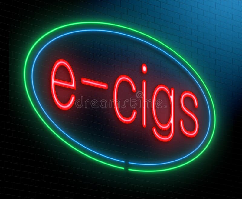 Illustration depicting an illuminated neon sign with a no smoking concept.