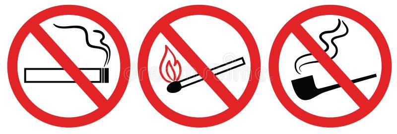 No smoking sign, no fire, no match