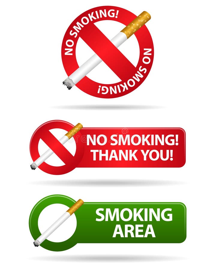 No smoking and smoking area signs royalty free illustration No smoking and smoking area signs royalty free illustration