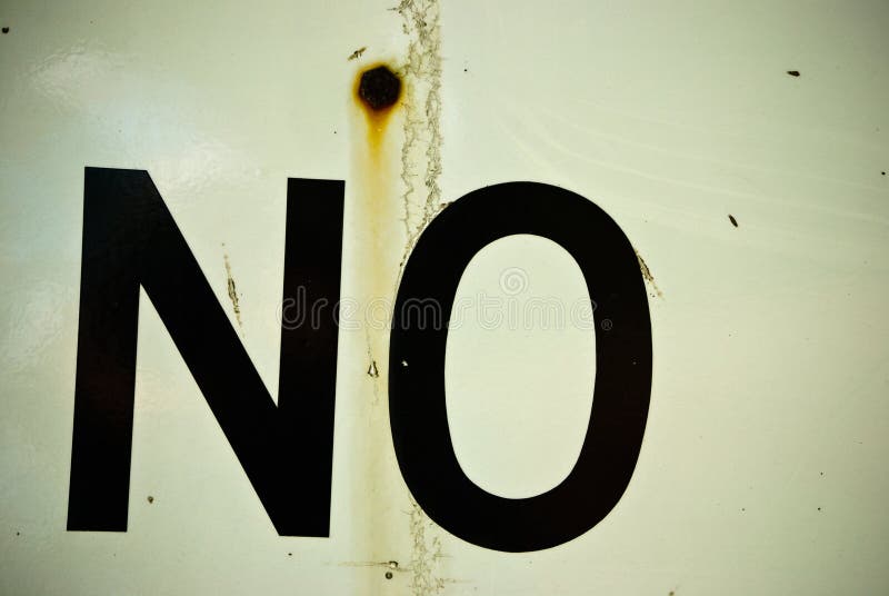 No su un segno fotografia stock No su un segno fotografia stock