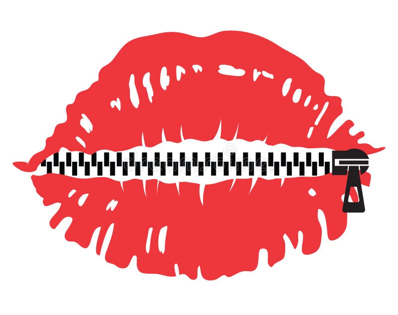 Zipped Lips Clipart