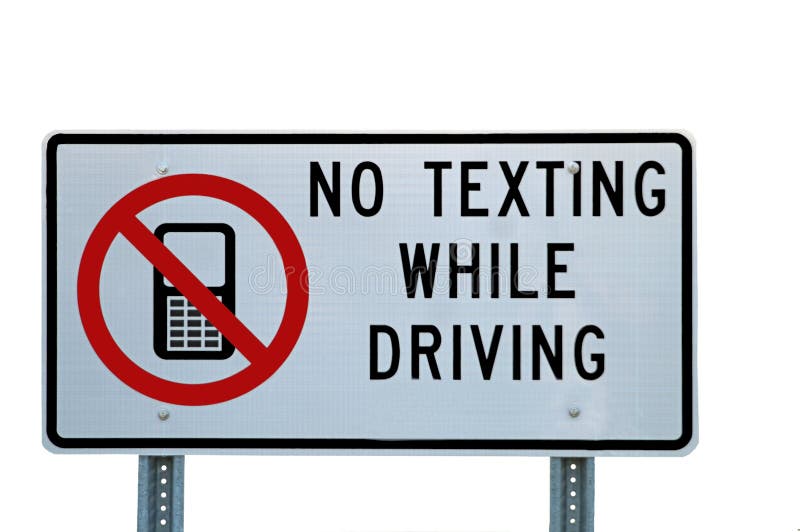 No Texting While Driving Sign