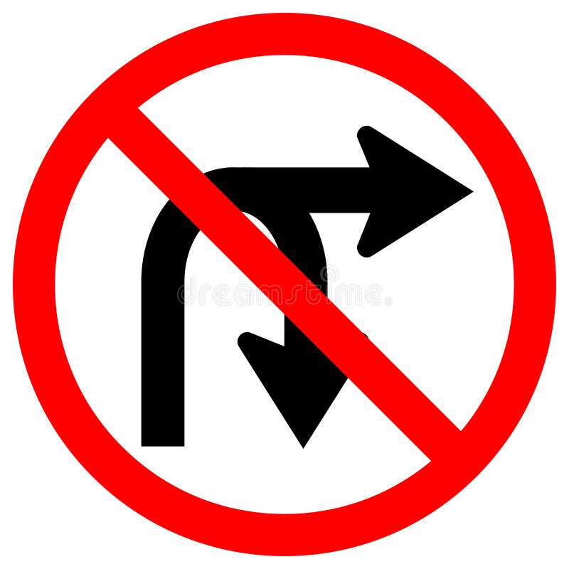 No Right Left Turn Sign Stock Illustrations – 469 No Right Left Turn ...