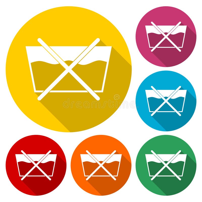 No Washing by Machine or Hands Vector Icon Stock Illustration Illustration of clothes, iron