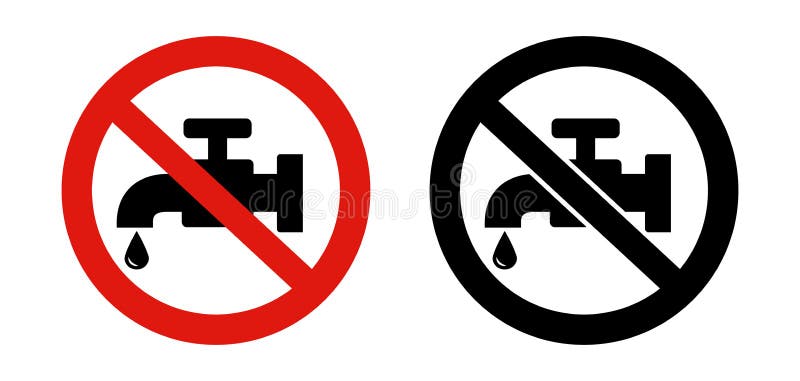 No Water Faucet Sign Stock Illustrations 282 No Water Faucet Sign