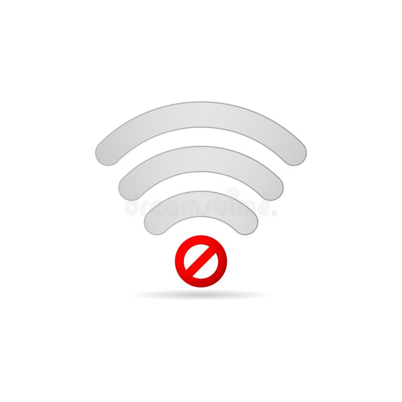 No Wifi Bad Connection Broken Signal Vector Icon Stock Vector