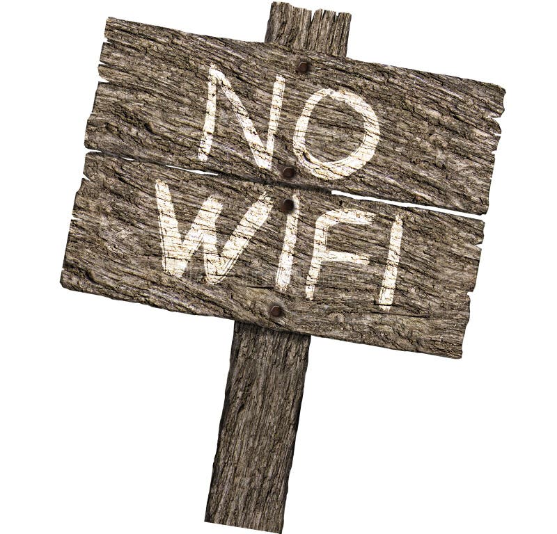 Wood WiFi Icons. Mobile And Wireless Buttons. Stock Illustration