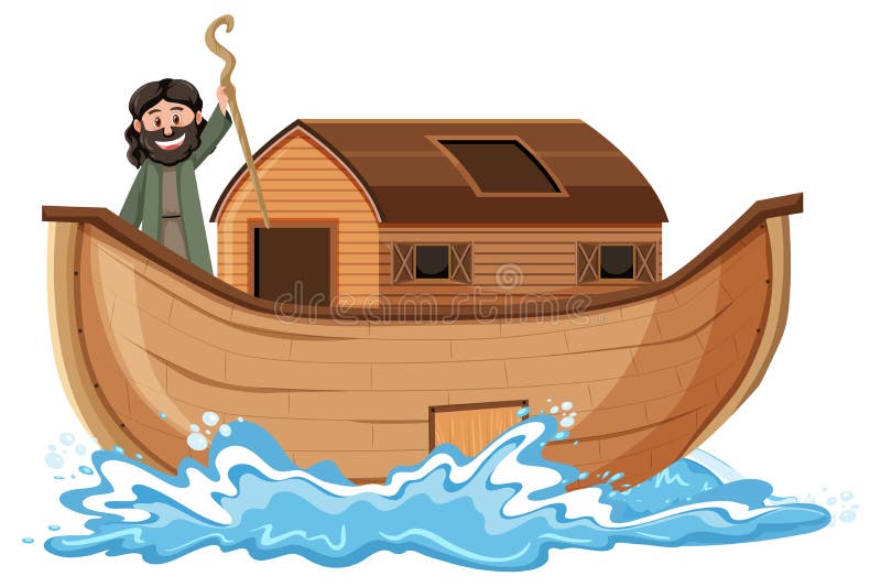 Noahs Ark and Cartoon Character Set Stock Vector - Illustration of ship ...