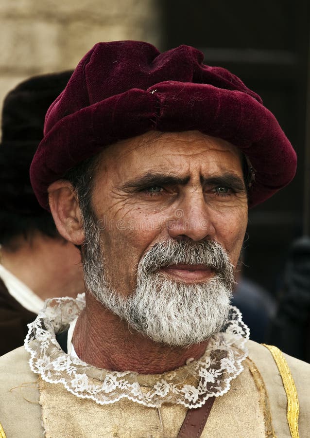 MDINA, MALTA - APR19 - Nobleman during medieval reenactment in the old city of Mdina in Malta April 19, 2009. MDINA, MALTA - APR19 - Nobleman during medieval reenactment in the old city of Mdina in Malta April 19, 2009