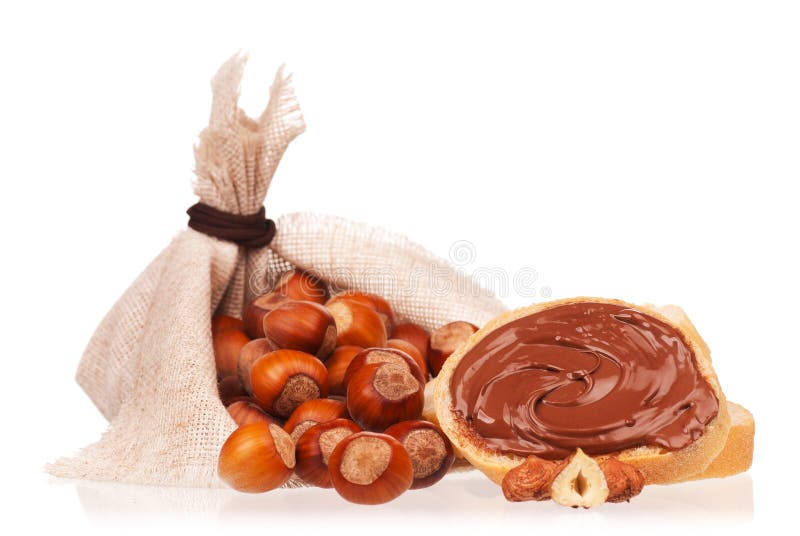 Nocciole mature fotografia stock