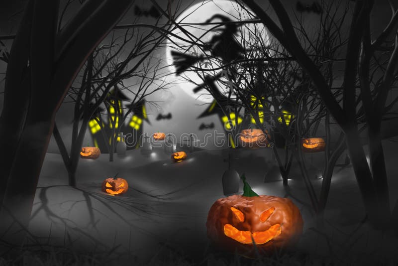 Noche De Halloween Calabazas Aterradoras, Lápidas Y Temblores De Cementerio, Fantasma Y Bruja Volando En El Aire, Luna Y Fondo De Stock de ilustración - Ilustración de halloween, horror: 197478852 Noche De Halloween Calabazas Aterradoras, Lápidas Y Temblores De Cementerio, Fantasma Y Bruja Volando En El Aire, Luna Y Fondo De Stock de ilustración - Ilustración de halloween, horror: 197478852