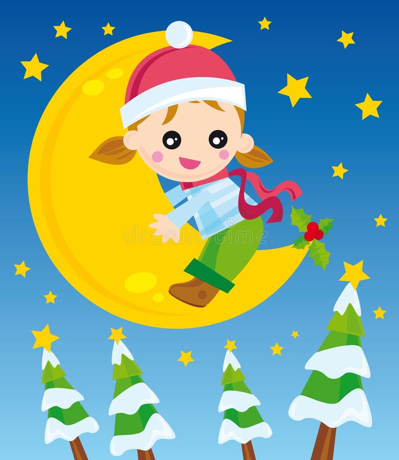 Noche de la Navidad stock de ilustración Noche de la Navidad stock de ilustración