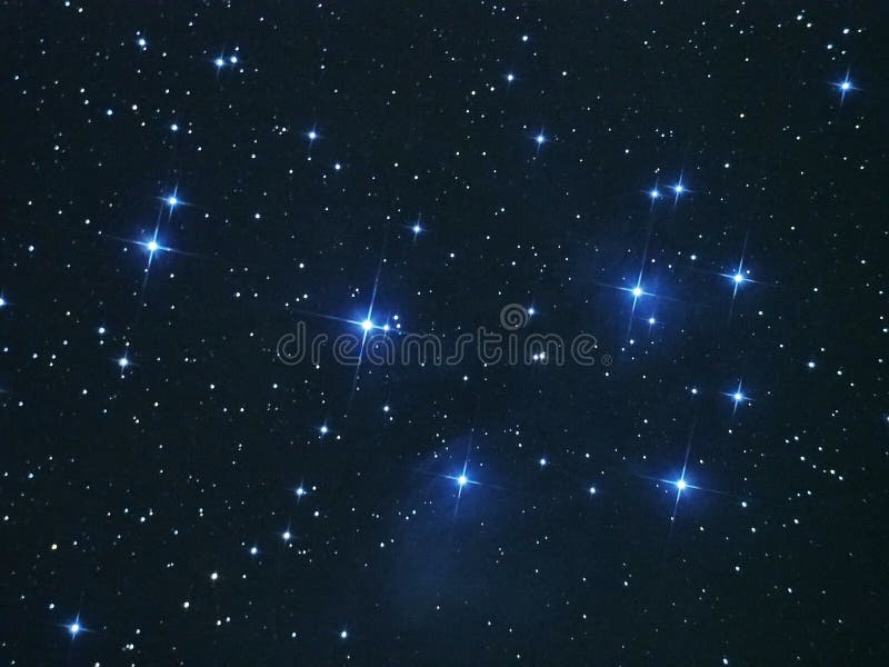 Nocne niebo gwiazdy, Pleiades