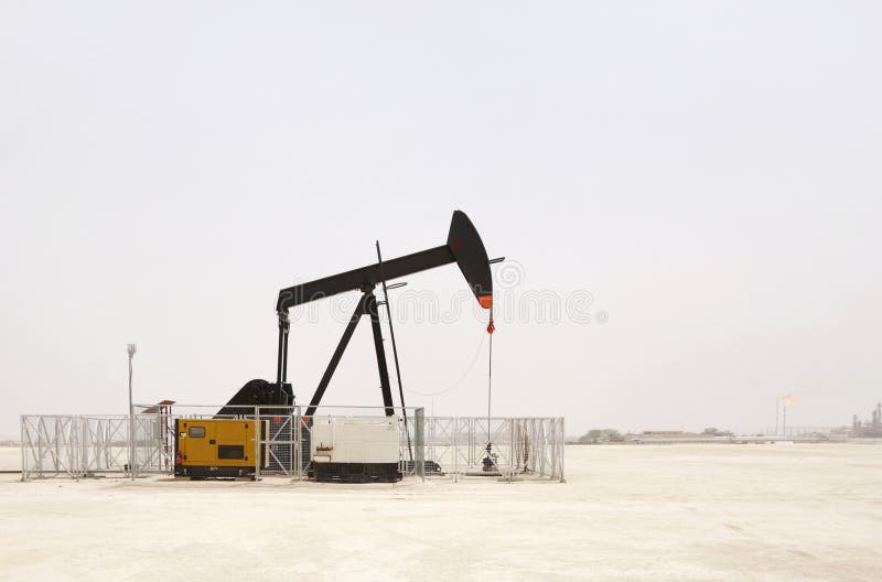 Nodding Donkey oil pumps in Bahrain oil field