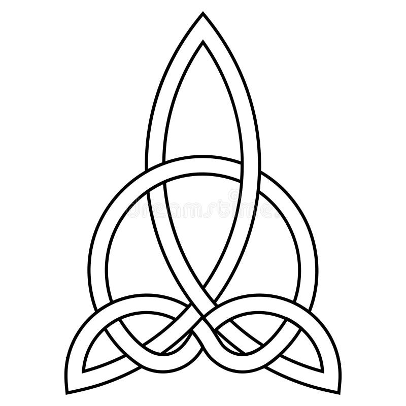 Nodo celtico di armonia triquetra incisa nodo non irlandese patria celtica dea celtica