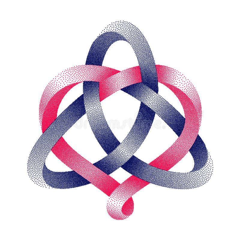 Nodo celtico di Triquetra con il simbolo del cuore della striscia di mobius punteggiata Segno armonico di amore Illustrazione di royalty illustrazione gratis Nodo celtico di Triquetra con il simbolo del cuore della striscia di mobius punteggiata Segno armonico di amore Illustrazione di royalty illustrazione gratis