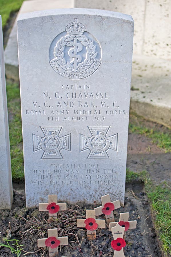 Noel Chavasse VC u. Stab lizenzfreie stockfotos Noel Chavasse VC u. Stab lizenzfreie stockfotos