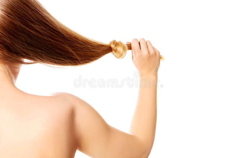 Noeud de cheveux blonds d'isolement sur le fond blanc image libre de droits Noeud de cheveux blonds d'isolement sur le fond blanc image libre de droits