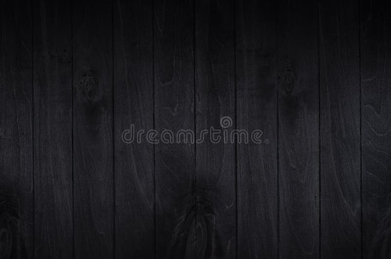 Noir eleganci czerni drewnianej deski tło Drewniana tekstura