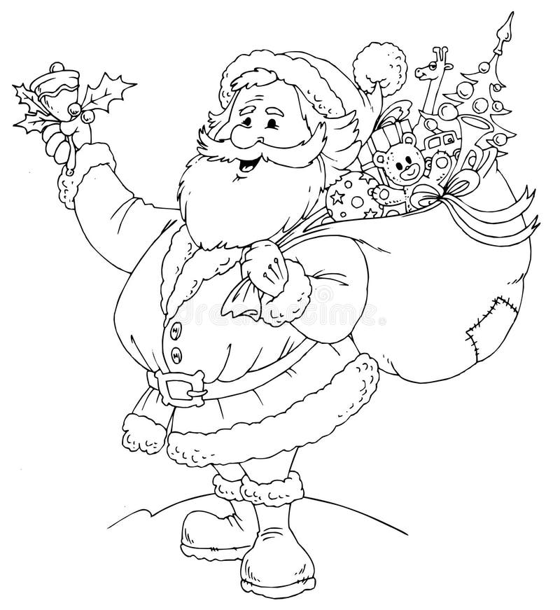 Noir Et Blanc Du Pere Noel Illustration Stock Illustration Du Santa Noir Et Blanc Du Pere Noel Illustration Stock Illustration Du Santa