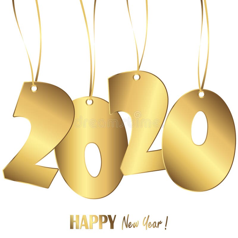 nombre de pendants pour la nouvelle année 2020 illustration stock nombre de pendants pour la nouvelle année 2020 illustration stock
