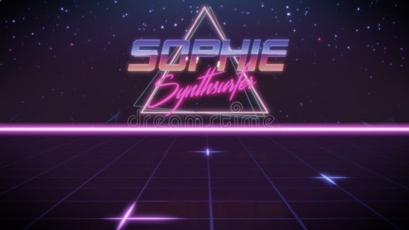 nombre Sophie en estilo del synthwave libre illustration nombre Sophie en estilo del synthwave libre illustration