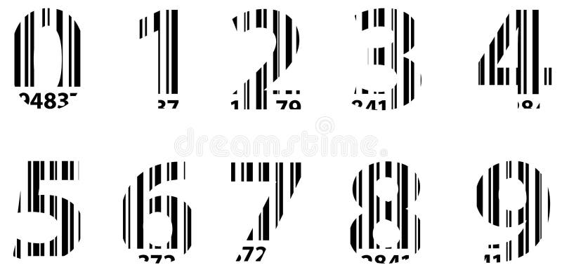 Nombres d'alphabet de code barres d'affaires illustration libre de droits Nombres d'alphabet de code barres d'affaires illustration libre de droits