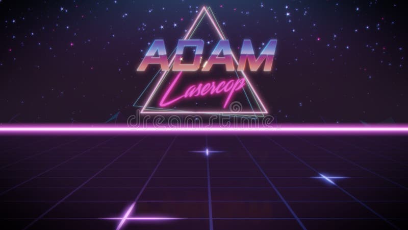 Nome Adam nello stile dello synthwave illustrazione vettoriale