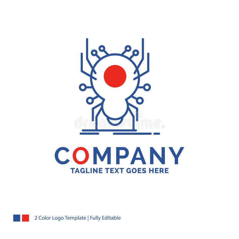 Nome da empresa Logo Design For Bug, inseto, aranha, vírus, App Bl ilustração do vetor Nome da empresa Logo Design For Bug, inseto, aranha, vírus, App Bl ilustração do vetor