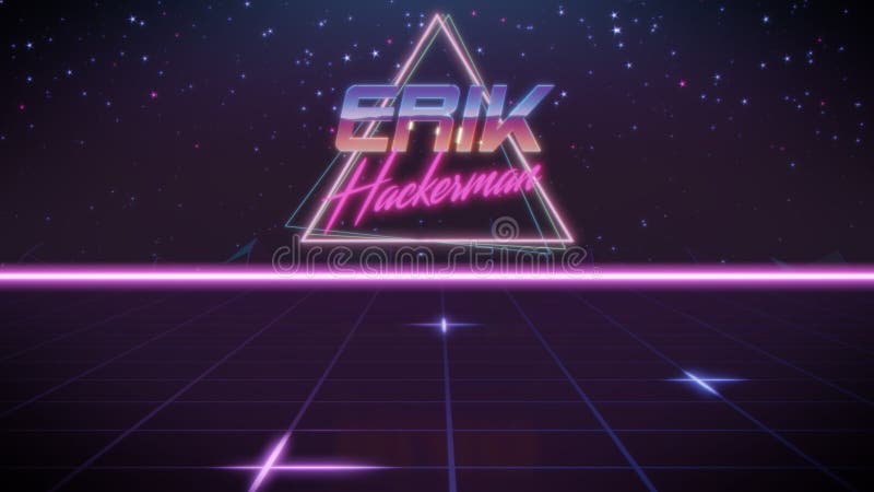 Nome Erik nello stile dello synthwave royalty illustrazione gratis