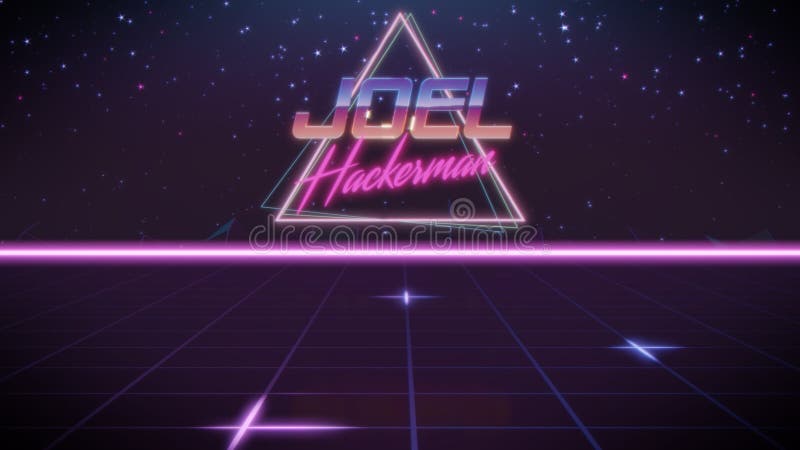 Nome Joel nello stile dello synthwave royalty illustrazione gratis