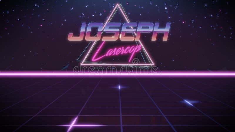 Nome Joseph nello stile dello synthwave illustrazione di stock