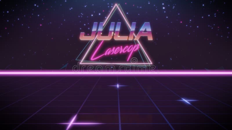 Nome Julia nello stile dello synthwave royalty illustrazione gratis
