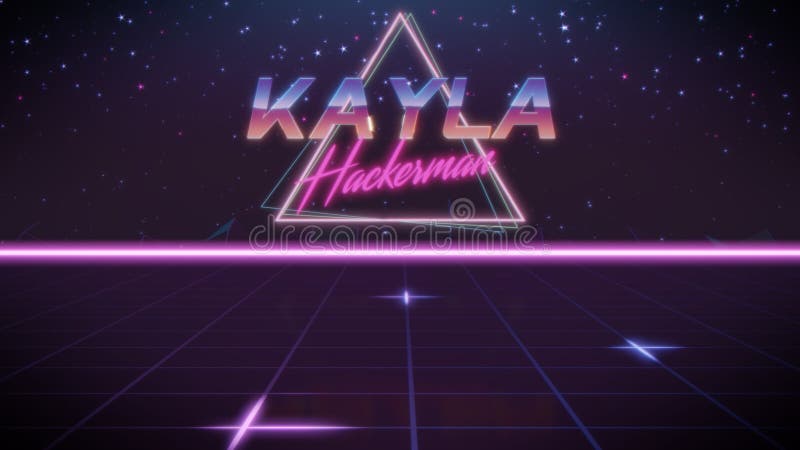Nome Kayla nello stile dello synthwave royalty illustrazione gratis